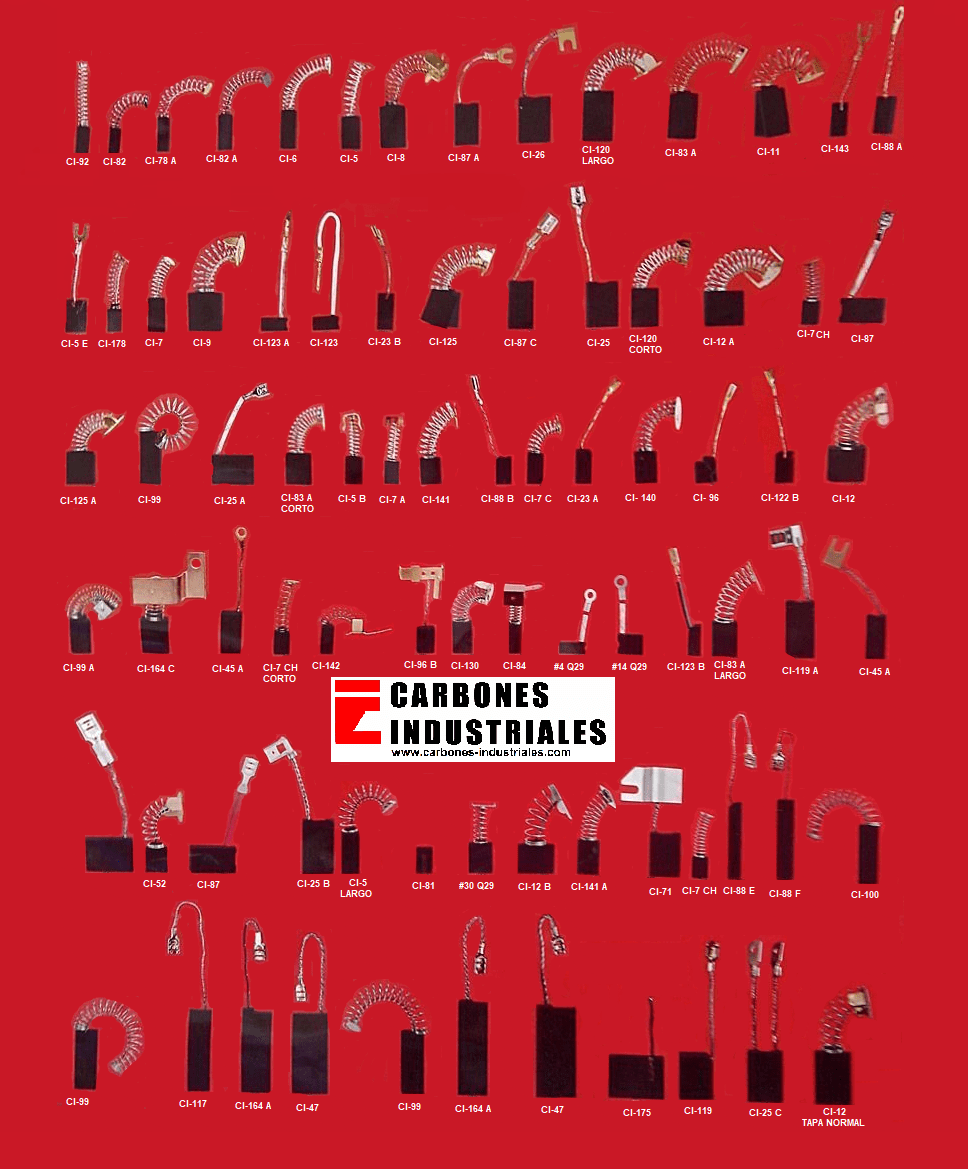 CATÁLOGO DE ESCOBILLAS PARA HERRAMIENTA ELECTRICA